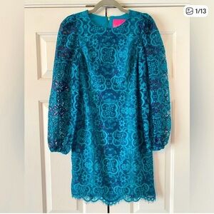 Lilly Pulitzer Teal Lace Dress